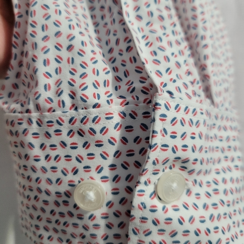 Michael Kors Mens Slim Fit Button-down Shirt XXL Multicolor - Picture 3 of 7